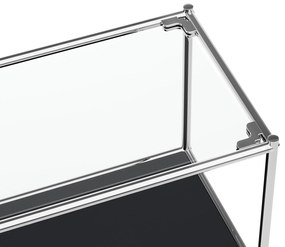 Kovová komoda »CN3« s 2 výklopnými priehradkami, čierna