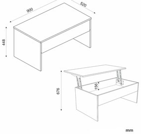 Konferenčný stolík Akilli Travertine
