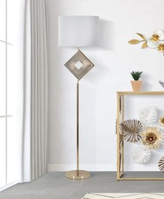 Stojacia lampa Move 161 cm zlatá/biela