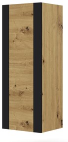 Závesná skrinka Montana (dub artisan + matná čierna). Akcia -20%. Vlastná spoľahlivá doprava až k Vám domov. 1085842