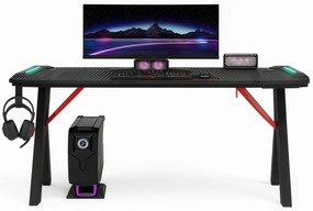 Herný stôl s podsvietením BG03 čierny 120 cm