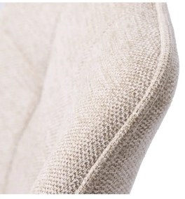 Béžové čalúnené jedálenské kreslo s podrúčkami Nolan – Unique Furniture