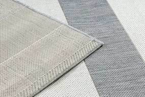 Koberec Floorlux sizal flat 48644/637- Pásy sivo biely