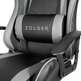 Herná stolička VARR Zolder čierna/šedá