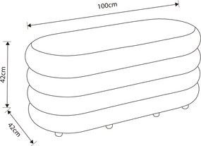 Taburet Puffo I bílý