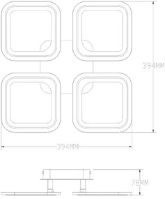Zuma Line MS232040R-BK-LED Stm.svietidlo STELLAR LED/30W/230V 3000-6000K čierna+DO