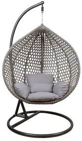 Skládací závěsné houpací křeslo Houseland Bliss XL šedé