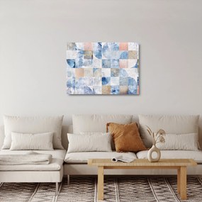 Sklenený obraz - Geometrické tvary na stene (70x50 cm)