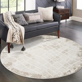 Dekorstudio Vintage okrúhly koberec ANTIK 215 krémový Priemer koberca: 160cm