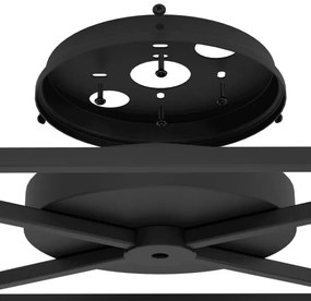 Eglo 43722 - Stropné svietidlo SPEKE 11xE27/40W/230V čierna
