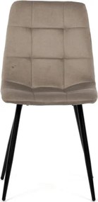 Jedálenská stolička zamatová, béžová DCL-X7015 CAP2