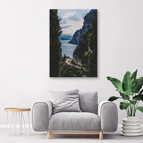 Gario Obraz na plátne Jazero a skaly Rozmery: 40 x 60 cm