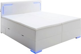 XXXLutz BOXSPRINGOVÁ POSTEĽ, 180/200 cm, biela Xora - Postele - 000101022506