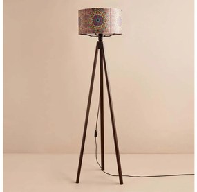 Stojacia lampa AYD 1xE27/40W/230V hnedá/pestrofarebná