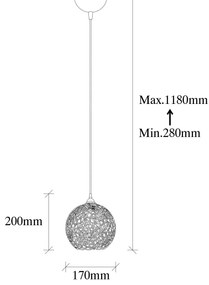 Závěsný lustr Hay černý