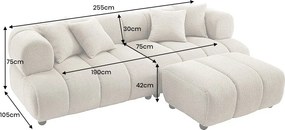 Dizajnová pohovka Zaxson 255 cm šampanská