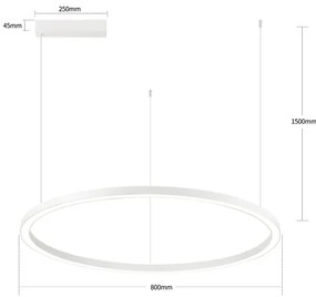 Brilagi - LED stmievateľný luster na lanku PORTOFINO LED/60W/230V pr. 80 cm biela +DO