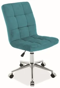 Kancelárske kreslo Triton Velvet, tyrkysová