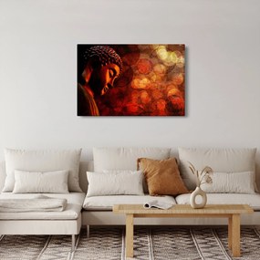 Obraz - Budha v červených tónoch (90x60 cm)