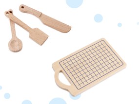 KIK Detská drevená kuchynka MDF MODERN CLASSIC+ príslušenstvo