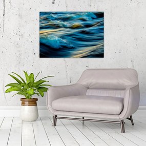 Sklenený obraz - Vlny (70x50 cm)