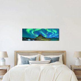 Obraz - Kirkjufell, Island (s hodinami) (90x30 cm)