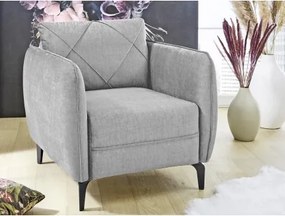 Kreslo Novara, šedá látka%