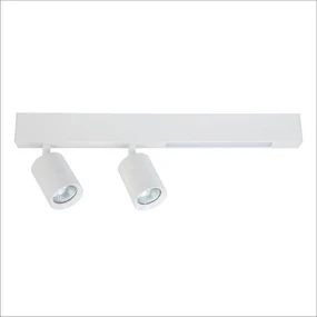 EUlight Stropné svietidlo Magnet, 2x biele kovové tienidlo + 1x LED 5W, w