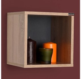 Nástenná polica 33x33 cm hnedá