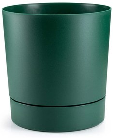 PLASTOVÝ KVETINÁČ AZALEA SADA 2KS 22,5X23,5 CM+17,5X18,5 CM TMAVOZELENÁ