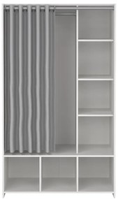 Bielo-sivá šatníková skriňa 105x180 cm Kit – Tvilum