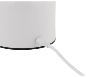 Biela LED stolová lampa s kovovým tienidlom (výška 14 cm) Impetu – Leitmotiv