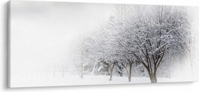 Obraz - Zimná alej (120x50 cm)