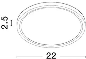 LED stropné svietidlo Dixie 22 biele