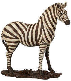 Bielo-čierna antik dekorácia Zebra - 31*11*32 cm