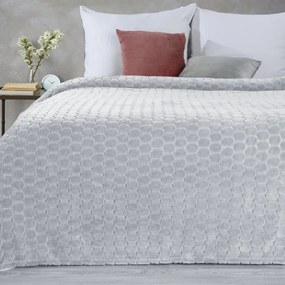 EUROFIRANY FLANELOVÁ DEKA ZOE1 150X200 CM STRIEBORNÁ