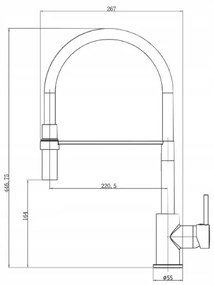 Invena Chameleon, stojanková drezová batéria, šedá-chrómová, BZ-29-L05-C