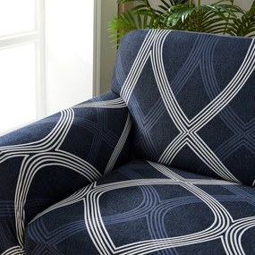 4Home Napínací poťah na kreslo Elegant modrá, 90-140 cm + obliečka na vankúšik zadarmo, 90-140 cm