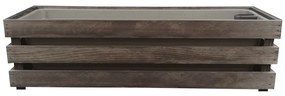 AMADEA Drevený obal na kvetináč tmavý, 62x21,5x17cm Český výrobok
