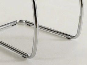 Jedálenská stolička Flora, biela ekokoža