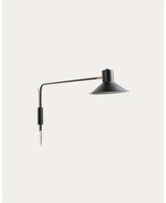 Čierne nástenné svietidlo ø 20 cm Aria – Kave Home