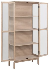 Vitrína v dekore duba v prírodnej farbe 80x180 cm Linley – Actona