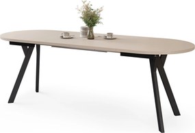 Mazzoni ALMO Kašmír / čierne nohy - OVÁLNY ROZKLADACÍ STÔL 140-240 cm PRE 10-12 OSÔB