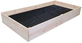 Prírodný vyvýšený drevený záhon 240 x 80 x 27 cm