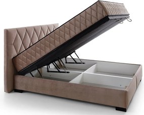 Posteľ Reve 160x200 cm, tmavo ružová látka