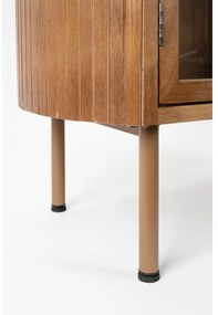 Vitrína z kaučukového dreva v prírodnej farbe 80x140x38 cm Yaz – White Label