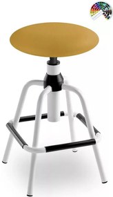 MAYER Laboratórna stolička taburet 1202 12 čalúnenie LIMA koženka