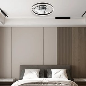 LED Stropné svietidlo s ventilátorom APOLLO LED/38W/230V čierna + DO