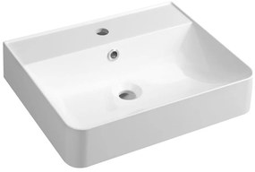 Sapho - Závesné umývadlo 50x40 cm liaty mramor/biela