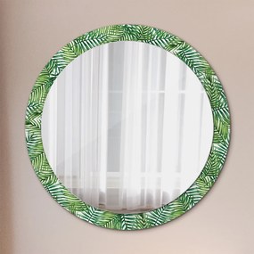 Okrúhle ozdobné zrkadlo Tropická dlaň fi 90 cm